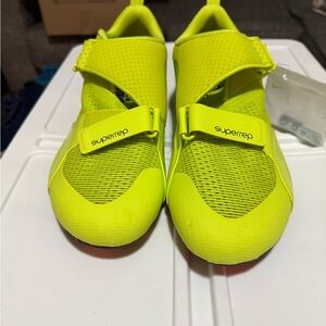Nike SuperRep Bright Yellow Cycling Shoes w/ accessories